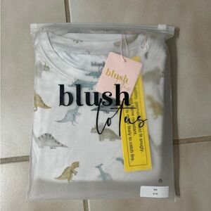 Blush Lotus Dinosaur Print bamboo pajamas